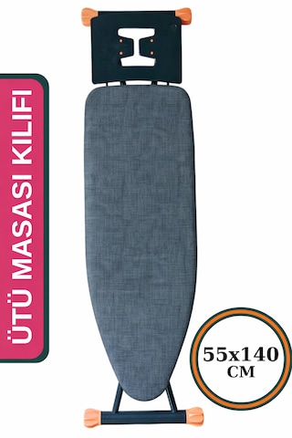 Ütü Masası Kılıfı Büyük Boy İpli Stoperli Keçeli Kılıfı Örtüsü Bezi 55x140cm Grey Koyu Gri Ütü Masası Kılıfı Büyük Boy İpli Stoperli Keçeli Kılıfı Örtüsü Bezi 55x140cm Grey Koyu Gri