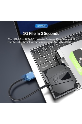 Novahub Orıco Uts2 Usb 2.0 2.5 Sata Hdd Adaptörü, Silikon Kılıflı, 0.3m Kablo