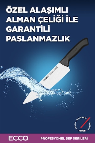 Pirge Ecco Şef Çantalı Bıçak Seti 6 Parça Siyah