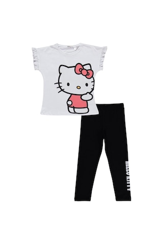 Hello Kitty 6-9 Yaş Takım - Kırık Beyaz-siyah