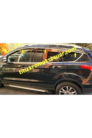 Ford Kuga Krom Cam Üst Çıtası Aksesuarı 6 Parça Paslanmaz Çelik Ford Kuga Krom Cam Üst Çıtası Aksesuarı 6 Parça Paslanmaz Çelik