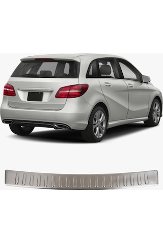 Mercedes B 180 W245 Uyumlu 2005-2011 Krom Arka Tampon Üstü Koruma Paslanmaz Çelik