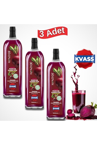 Hanzade Bitkisel Pancar Kvass Kırmızı Pancar Kür 3 x 1 L