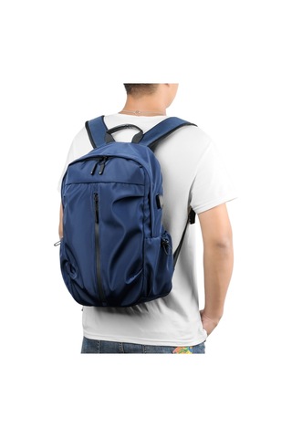 Relaxed Seyahat Sırt Çantası High-end Gündelik Su Geçirmez Öğrenci Okul Çantası Sırt Çantası -mavi