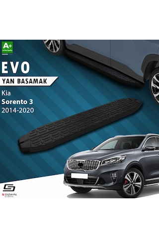 S-dizayn Kia Sorento 3 Evo Siyah Yan Basamak 183 Cm 2014-2020 A+ Kalite