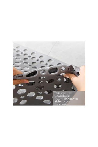 Vantuzlu Banyo Ve Duş Kaydırmazı Duşakabin Küvet Içi Vakumlu Banyo Paspası 36x66 Cm Gri 36 X 68 Genel