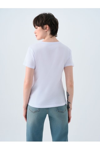 LOFT Regular Fit Kadın Tshirt K.kol Lf2038544 Q1.v1 Beyaz
