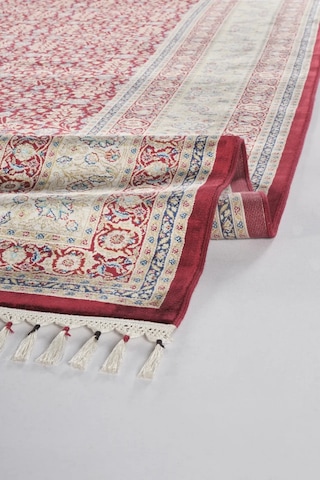 Apex Halı Bruj Bambu Viscon Halı 8771bu Bordo Renkli