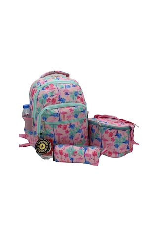Master Pack Flamingo Desenli Takım İlkokul Sırt Çantası Açık Pembe
