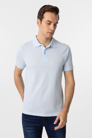Süvari Buz Mavi Slim Fit Düz Polo Yaka Tişört Buz Mavi