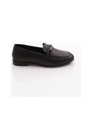 Dgn 506 Kadin Loafer Ayakkabi Siyah Napa