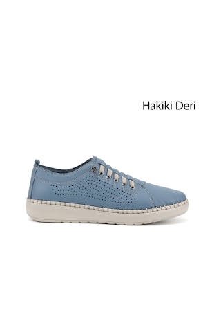 Gönderi(R) Gönderi R Kadın Mavi Bağcıklı Hakiki Deri Comfort Ayakkabı Dyza82942819