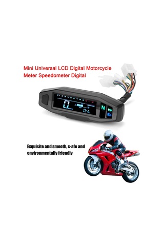 Evrensel Lcd Dijital Motosiklet Metre Kilometre Dijital K17888
