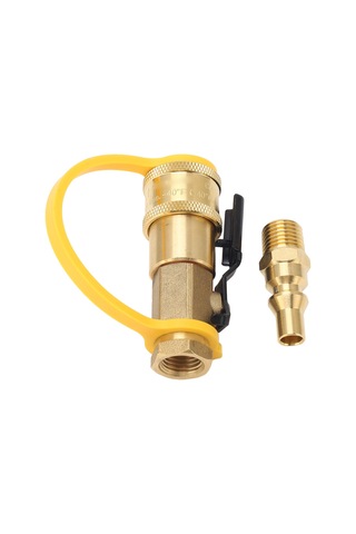 Moveevo Brass Propane Quick Connect Adapter Seti - 1/4" Hızlı Bağlantı Ve Kapatma Valfi İle 3/8" Dahili Dişli Regülatör Dönüştürücü - Kamp, Bbq Ve Dış Mekan Kullanıma Uygun Diğer