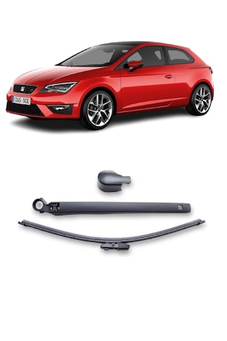 Seat Leon Coupe 3 Kapılı 2013-2020 Uyumlu Arka Cam Silecek Kolu Ve Süpürgesi Kapak Takım 5f3955707 Silecek Takımı