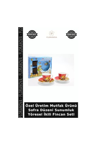 Özel Üretim Mutfak Ürünü Sofra Düzeni Sunumluk Yöresel İkili Fincan Seti Diğer