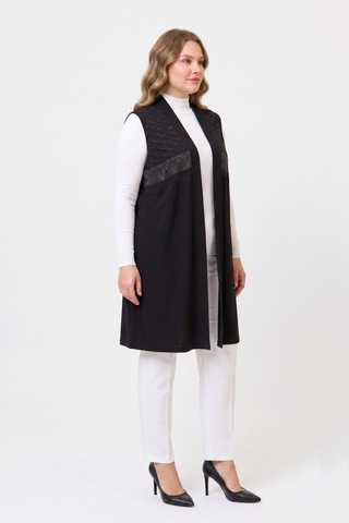 Wearon Kadın Düğmesiz Modelli Yelek 54297 Bgl-st05661 Siyah