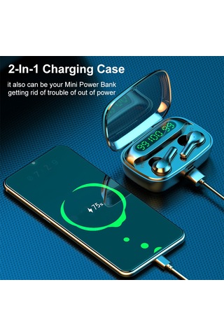 Leezsing R3 Modeli Beyaz Bluetooth 5.0 Kulaklıklar: Dokunmatik Kontrol, Led Sayım Gösterimi, Kablosuz İkili Kulaküstü Tasarım