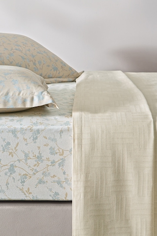 Puffy Elois Tek Kişilik Bambu Pike Takımı - Ekru