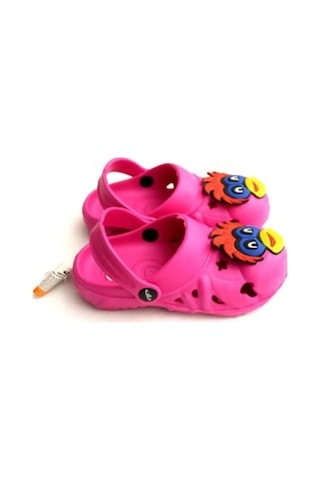 Kız Çocuk Pembe Hayvan Figürlü Kaymaz Taban Burnu Kapalı Sandalet Pembe