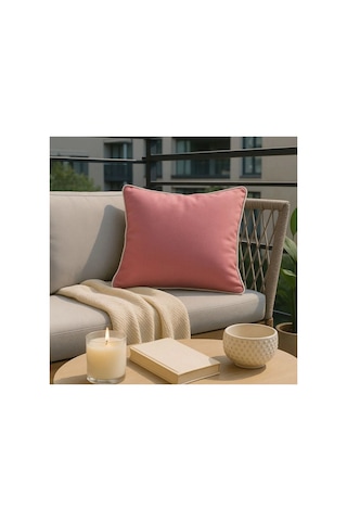 Pembe Kırlent Kılıfı 45x45 Dekoratif Modern Kırlent