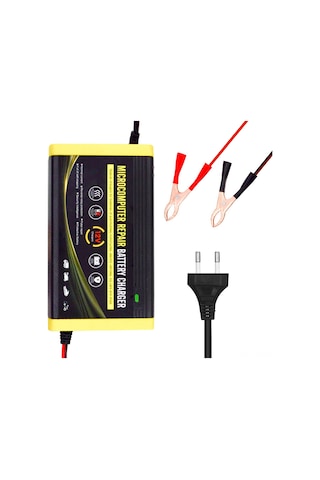 Ranyeek 12v 6a Akıllı Tamir Edici Akü Şarj Cihazı, Otomobil Motosiklet, Kurşun Asit Akü, Avrupa Şarjı 110-240v