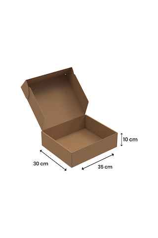 35x30x10-50 Adet Kilitli E-ticaret Karton Kargo Kutusu