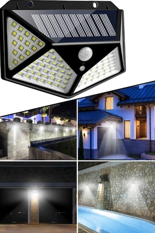 Chermik 100 Led Güneş Enerjili Solar Bahçe Lambası ANTRASİT