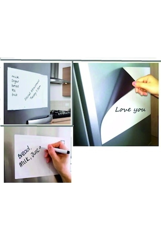 1 Adet Magnet Planlayıcı Beyaz Baskısız 35x50 Cm Kalem Hediyeli Beyaz