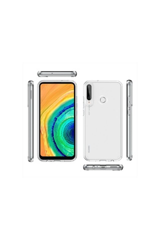 Huawei P40 Lite E Kılıf Lüx Kamera Korumalı Şeffaf Silikon Kılıf Şeffaf