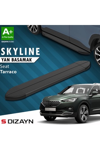 S-dizayn Seat Tarraco Skyline Siyah Yan Basamak 193 Cm 2018-2024 A+ Kalite