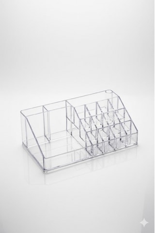 Şeffaf Akrilik Banyo Kozmetik Düzenleyici Organizer 13x22x8 Cm Diğer