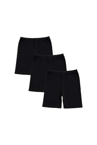 Erdenay Tekstil 6'lı Kadın Uzun Boxer Şort - Kısa Tayt - Siyah-beyaz Siyah - Beyaz