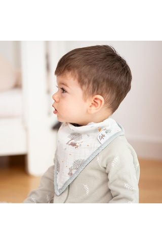 Owli 2 Kat Müslin Havlu Bandana Önlük 2'li Set Forest Çok Renkli