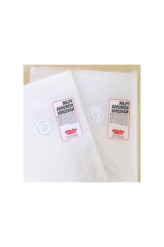 Naylon Plak Koruma, 32x32 Cm, 25 Adet Set Açık Kahverengi
