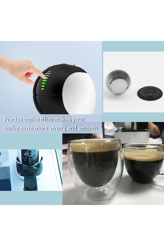 Neevoyu Dolce Gusto Edg Lumio Serisi Uyumlu, Tekrarlı Kullanımlı Paslanmaz Çelik Kahve Kapsülü Filtre Seti 12g Kapasite Diğer