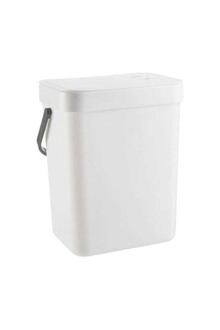 Pazly Suntek Ofis Mutfak Monte Modern Kutusu Kapağı Duvara Çöp Beyaz Atık 5l Ot Beyaz