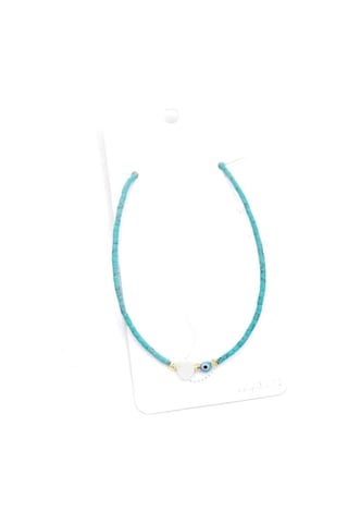 Afgan Boncuk Halhal - Su Yeşili Çok Renkli