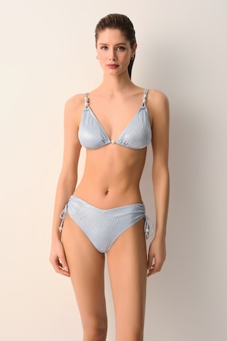 Suwen Pearl Üçgen Bikini Üst Sb2666513211321 Mavi