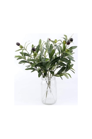 Nettenevime 4lü Set Yapay Zeytin Dalı 45cm 4 Meyveli Yapay Çiçek Genel