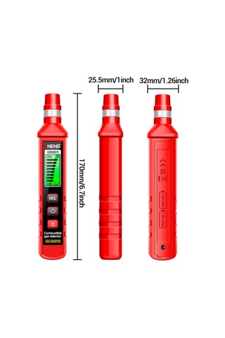 Aneng Gn801 Yanıcı Gaz Dedektörü 300-10000ppm Ses Alarmı Gaz Analizörü Gaz Kaçak Ölçer Lcd Çevre Test Aracı