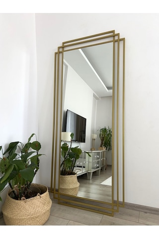 Effe Gold Metal 3 Çerçeveli 180x80 Cm Dekor Ayna