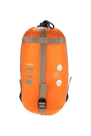 Turuncu Lixada 190 75 Cm Açık Zarf Uyku Tulumu Kamp Seyahat Yürüyüş Çok Fonksiyonlu Ultra Hafif 680g Turuncu