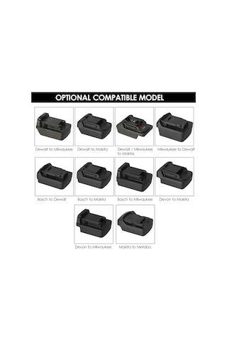 Kosona 18v-20v Lityum Pil Dönüştürücü, Farklı Markalar Arası Adaptör Dewalt-makita Vb. , Araçların Çalışma Süresini Uzatır