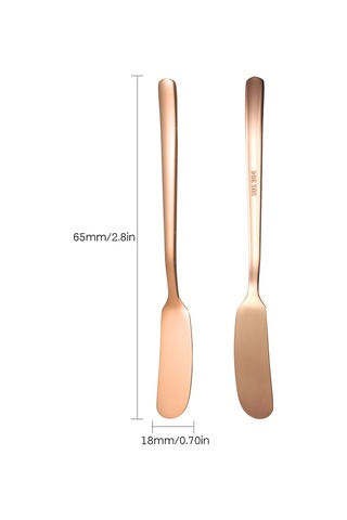 Padalink 304 Paslanmaz Çelik Mutfak Gereci - Bakır Renkli Krema Kaşığı, Jem/süt Kaymak/simit Yağı Sürme Aracı, 1 Adet Paket Diğer