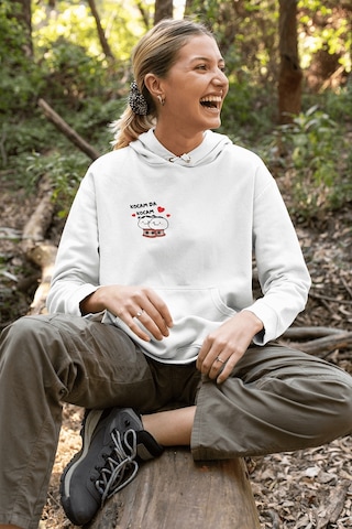 Kocam Da Kocam Karım Da Karım Sevgili/çift/arkadaşlık 2'li Kapşonlu Sweatshirt Seti Beyaz