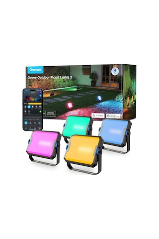 Rgbıc Akıllı Dış Mekan Led Spot Işık 4 Lü Paket, Ip66, Alexa & Google Uyumlu, 1000 Lm Çok Renkli