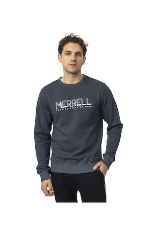 Merrell Erkek Günlük Giyim Sweatshirt Smith Koyu Gri Mavi Gri