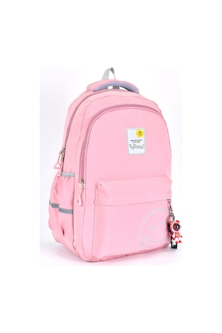Elatae Unisex Ortopedik Çok Gözlü Günlük Seyahat Okul Sırt Çantası Pembe 51709