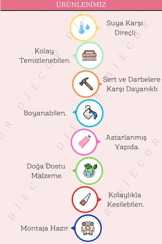 Diecor Dekoratif Boyanabilir 1 Adet 7 Cm Polistren Duvar Çıtası Beyaz 70 X 14 Model:xa237